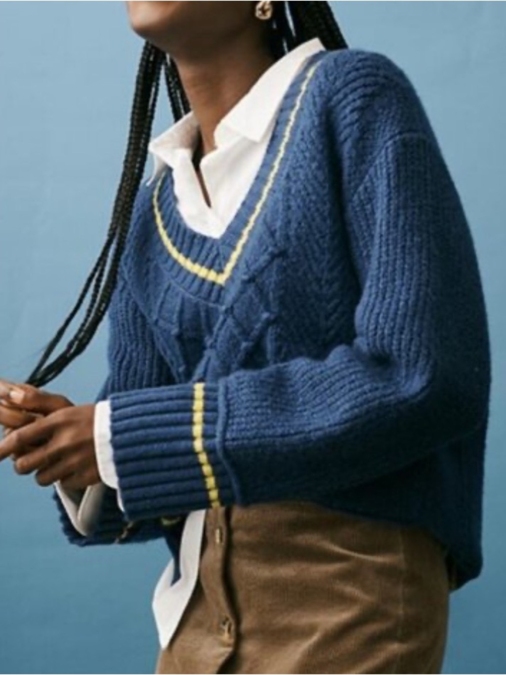 Anthropologie "Maeve The Tillie" V-neck sweater